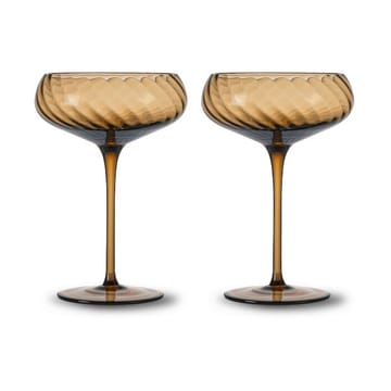 Opacity champagne coupe 300 ml 2-pack - Brown - Byon