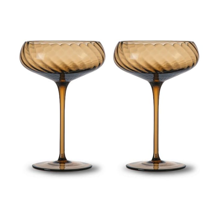 Opacity champagne coupe 300 ml 2-pack, Brown Byon