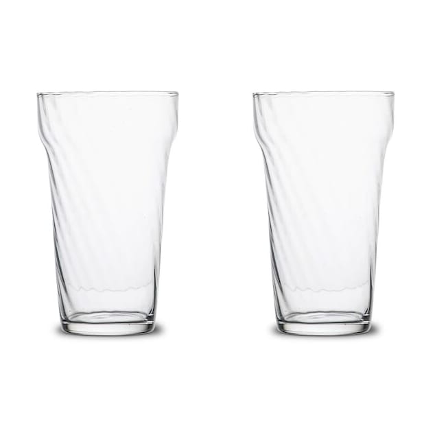 Opacity high ball glass 43 cl 2-pack - Clear - Byon