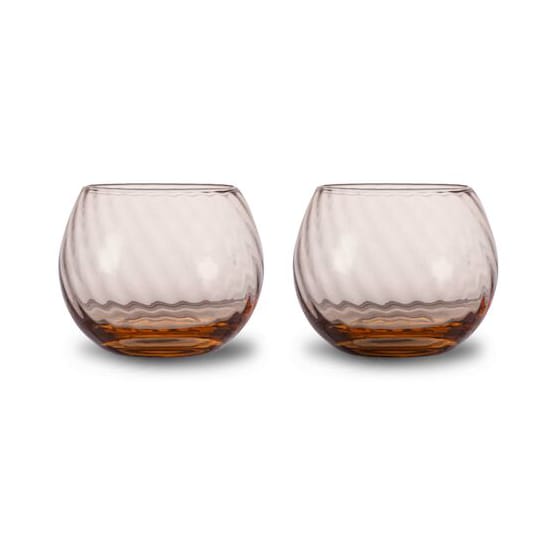 Opacity water glass 22 cl 2-pack, Peach Byon