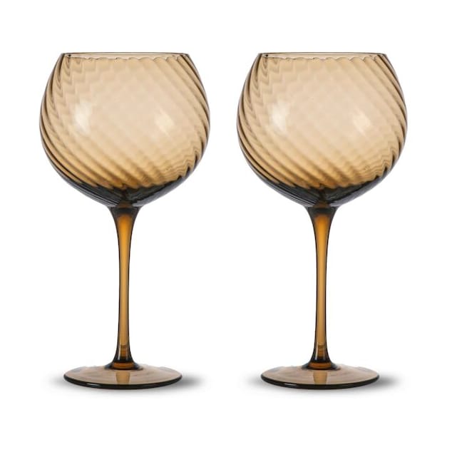 Opacity wine glasses 47 cl 2-pack - Brown - Byon