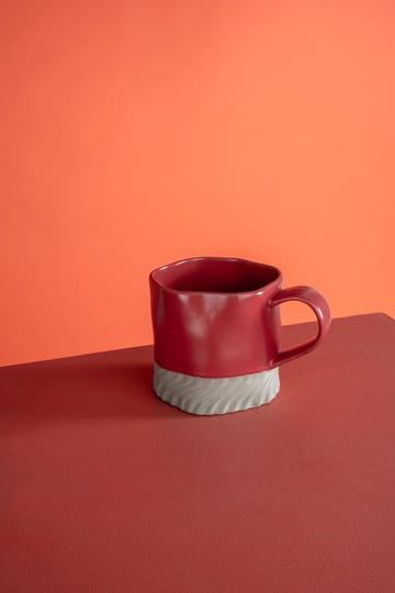 Swirl mug 38 cl - Red-beige - Byon