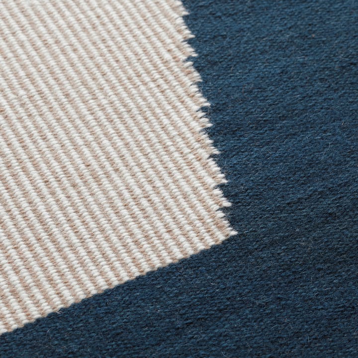 Una wool carpet 180x270 cm, dark blue-beige-off white Chhatwal & Jonsson