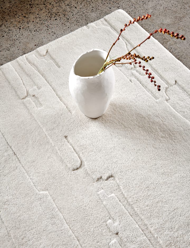 Carved wool rug 170x230 cm, Ivory Classic Collection