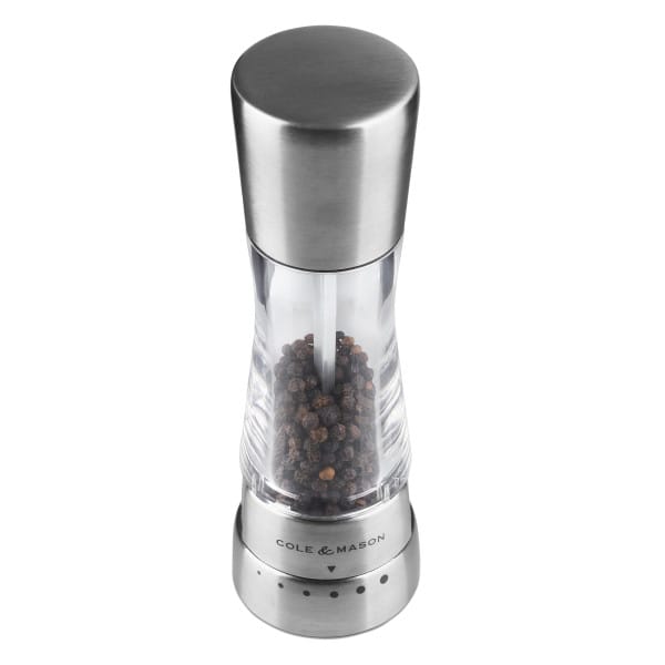 Cole & Mason Derwent salt and pepper grinder set 19 cm, Silver Cole & Mason