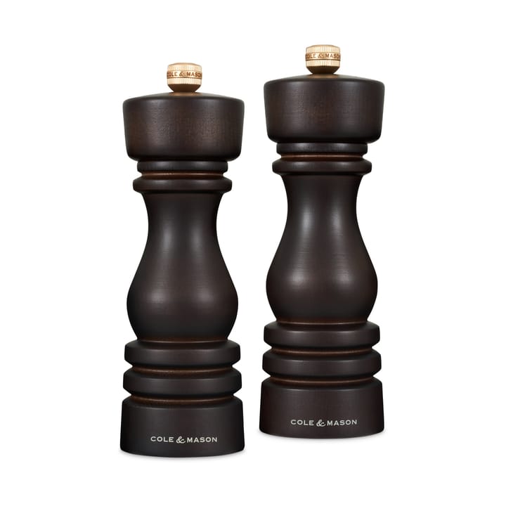 London salt and pepper grinder set 18 cm, Chocolate Cole & Mason