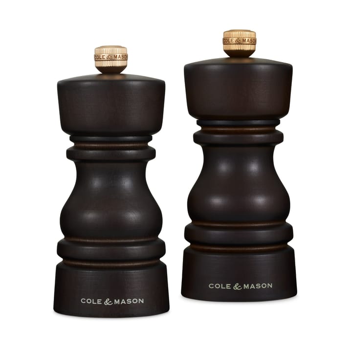 London Salt and Pepper Mill Set 13 cm, Chocolate Cole & Mason