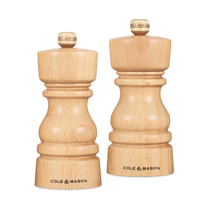 London Salt and Pepper Mill Set 13 cm, Natural Cole & Mason