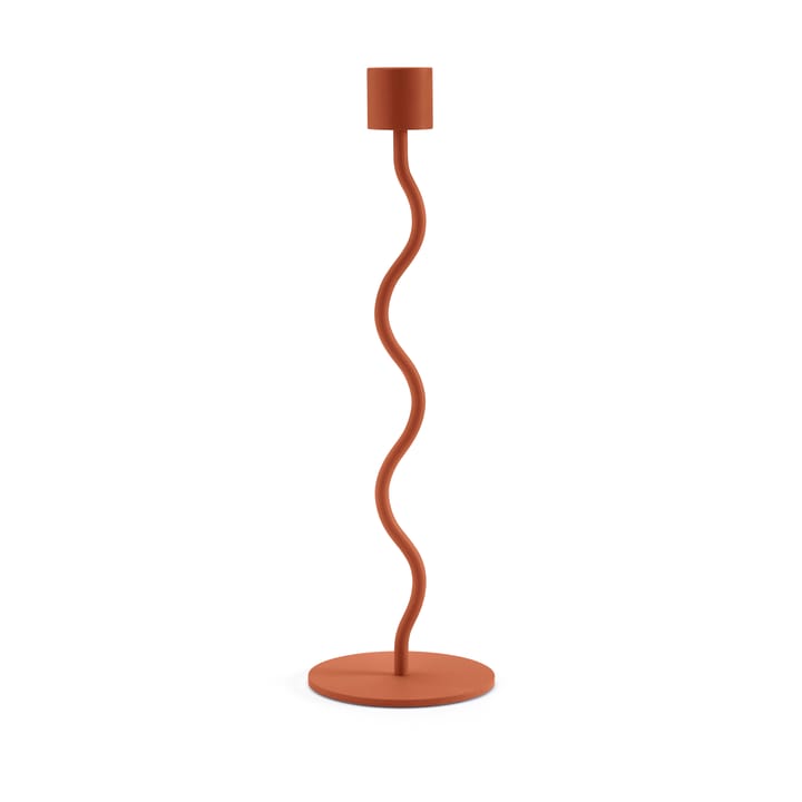 Curved candle holder 26 cm - Brick red - Cooee Design