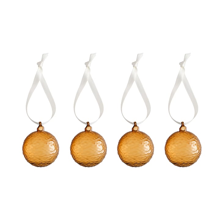 Gry Marble Christmas bauble Ø5 cm - Cognac - Cooee Design