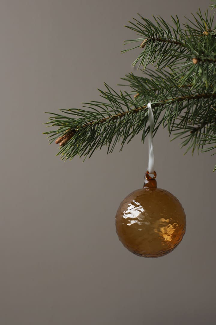 Gry Marble Christmas bauble Ø5 cm, Cognac Cooee Design