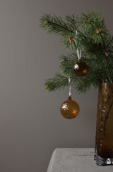 Gry Marble Christmas bauble Ø5 cm - Cognac - Cooee Design