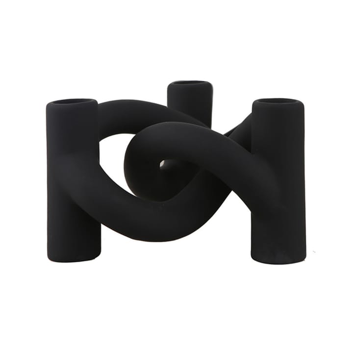 Lykke Three candle sticks, black Cooee Design