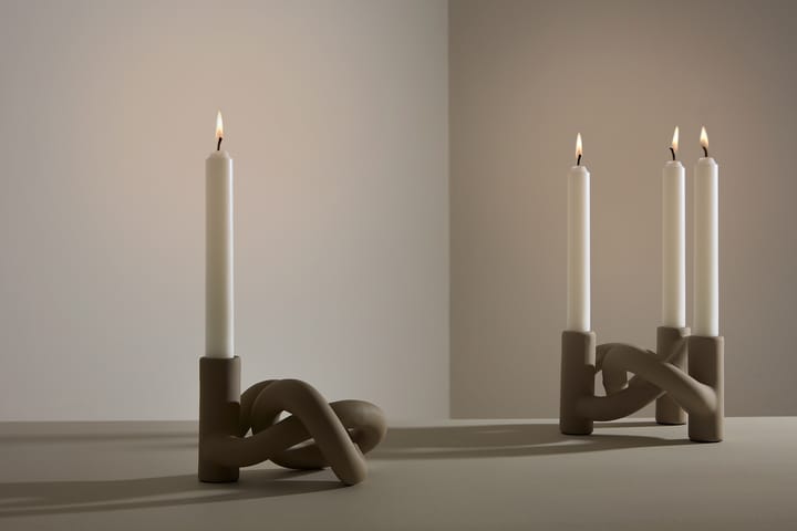 Lykke Three candle sticks, sand Cooee Design