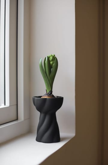 Twist bulb vase 12.8 cm - Black - Cooee Design