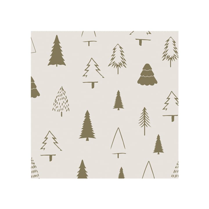 Woods napkin 33x33 cm 20-pack, Shell-olive Cooee Design