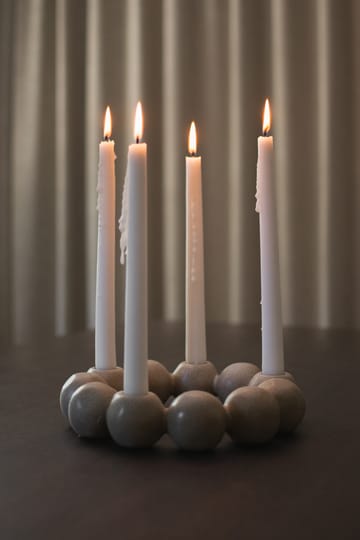 Bright candleholder Ø27 cm - Beige - DBKD