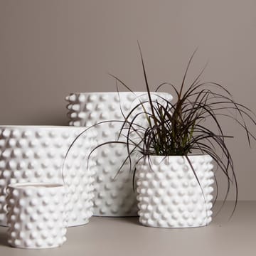 Cloudy flower pot matte white - small - DBKD