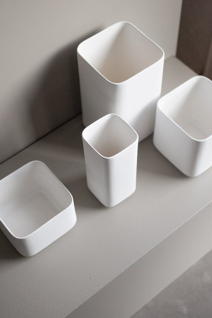 Cube flower pot large Ø13 cm, Matte white DBKD