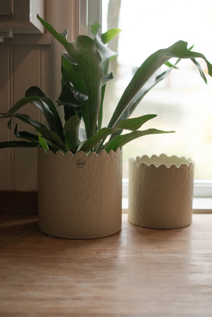 Flowery pot Ø16 cm, Cream DBKD