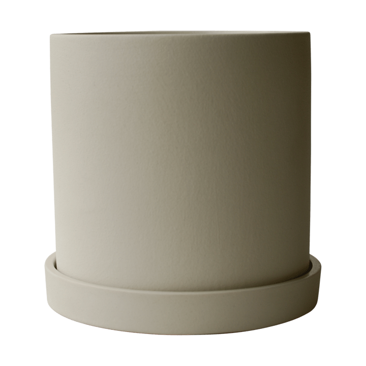 Grow flower pot with saucer Ø13 cm - Sandy creme - DBKD