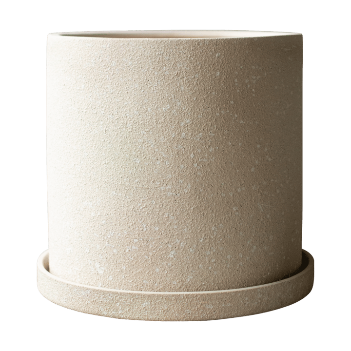 Grow pot Ø30 cm with saucer - Creme structure - DBKD