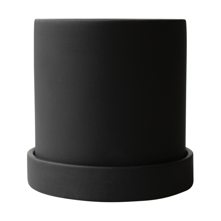 Grow pot with saucer Ø11 cm, Sandy black DBKD