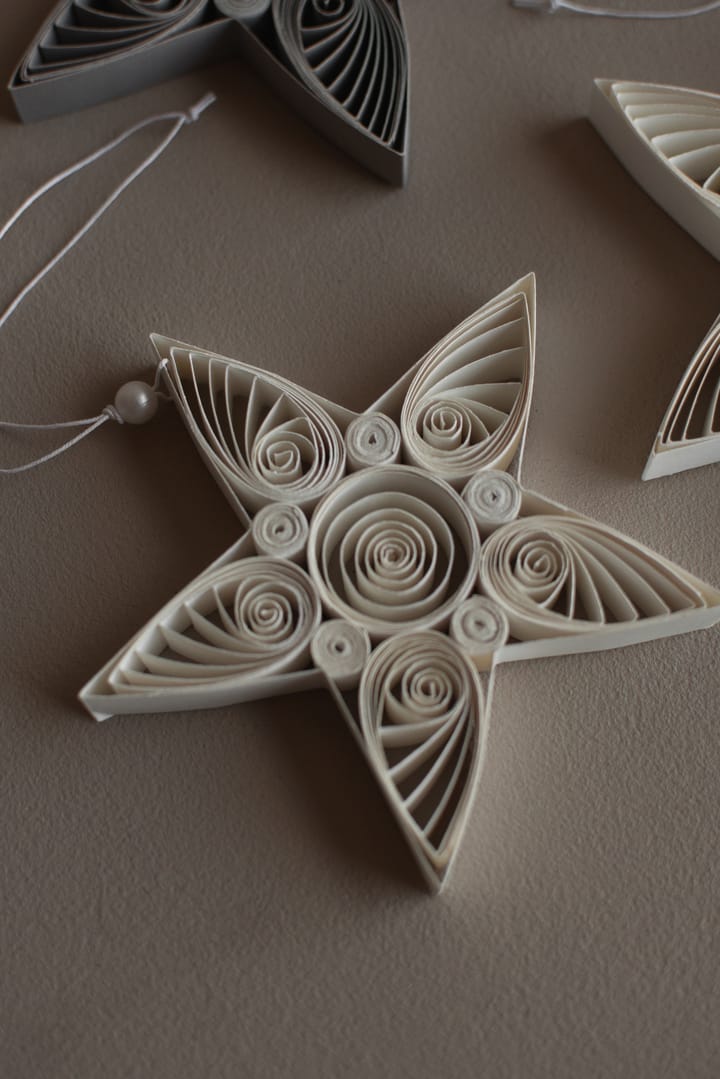 Paper star Christmas decoration 10.5 cm, White DBKD