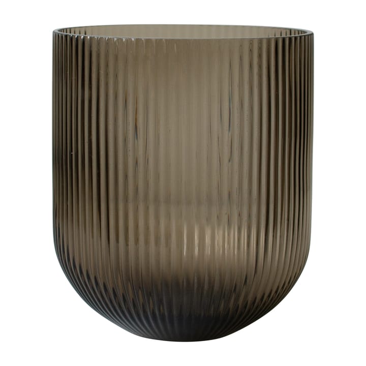 Simple Stripe glass vase brown, Large DBKD