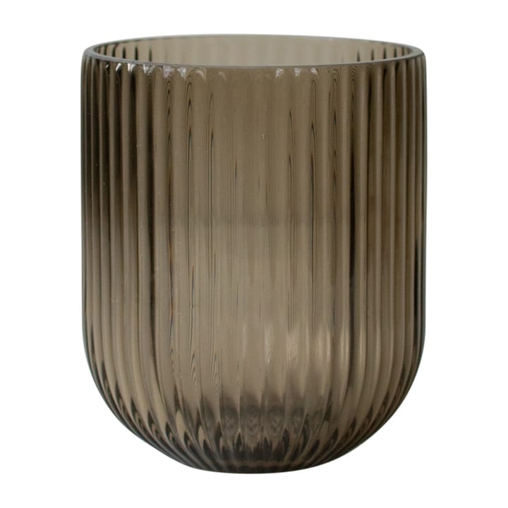 Simple Stripe glass vase brown, Small DBKD