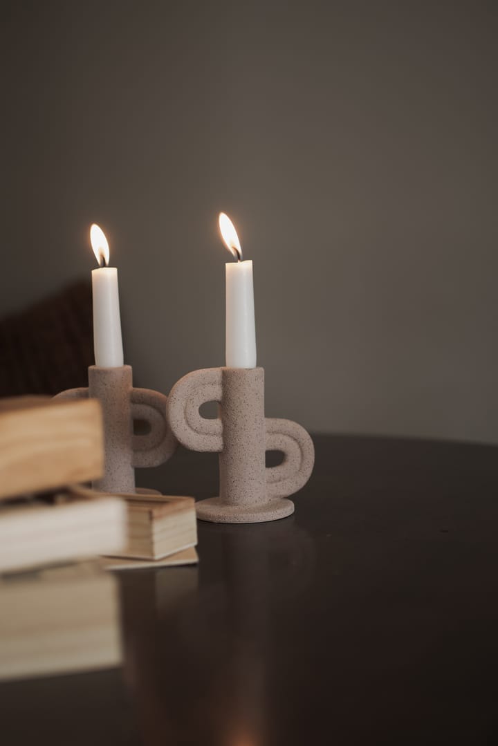 Swirl Slide candle holder, Nude DBKD