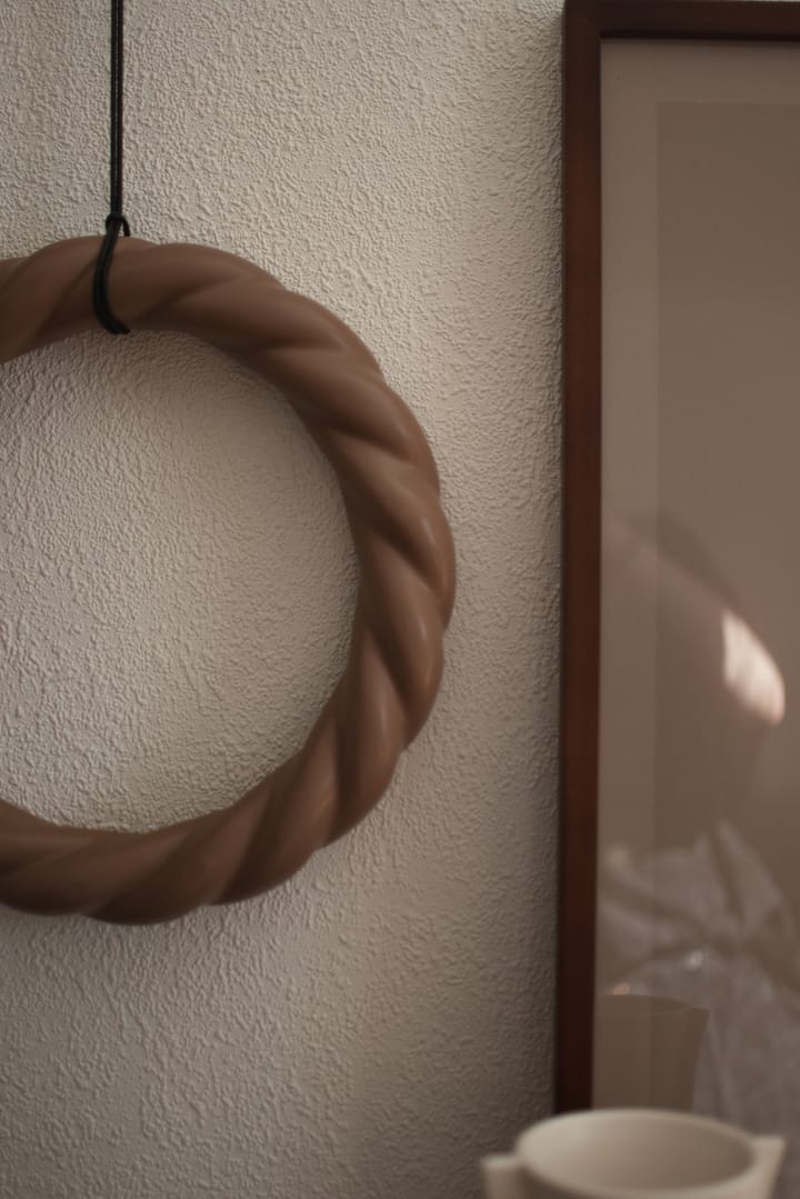 Twine wreath Ø27 cm, Nougat DBKD