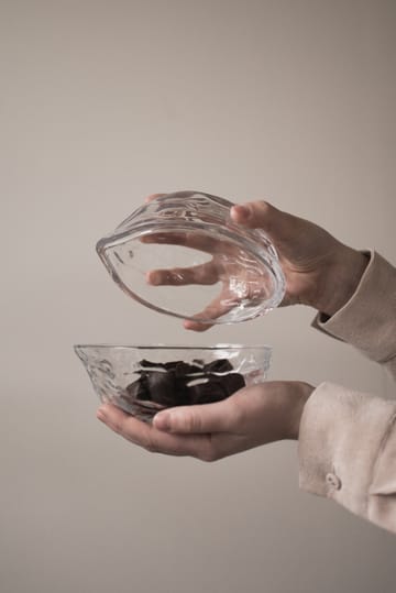 Walnut bowl with lid - Clear - DBKD