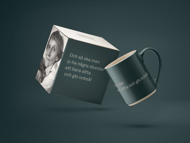 Astrid Lindgren mug. and så ska man ju ha, Svensk text Design House Stockholm