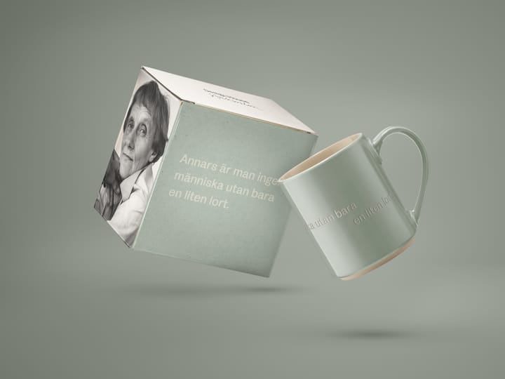 Astrid Lindgren mug. annars är man ingen människa, Svensk text Design House Stockholm