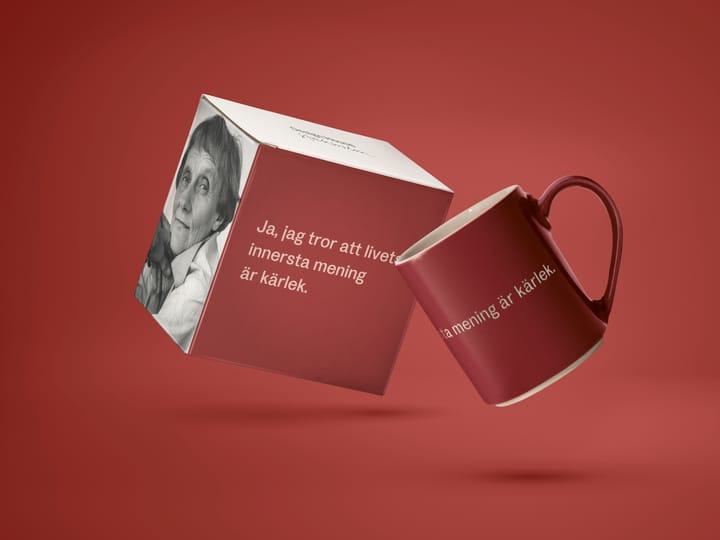 Astrid Lindgren mug, ja, jag tror att livets…, Swedish text Design House Stockholm