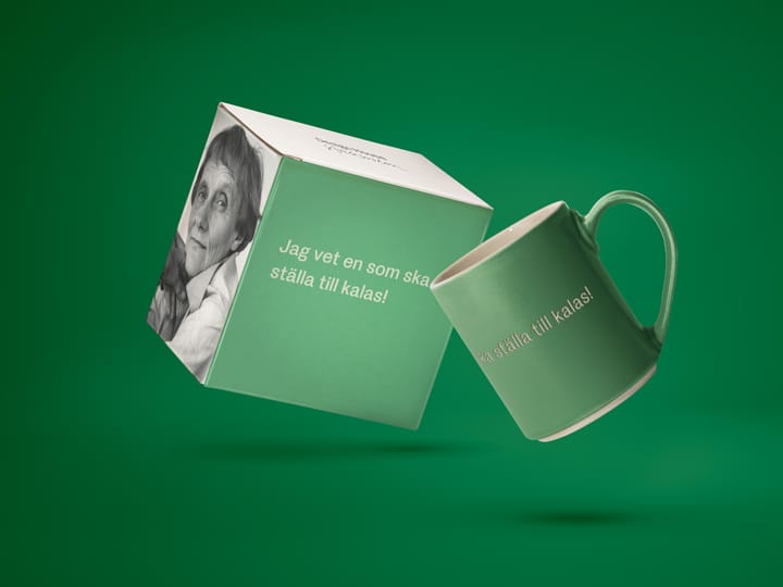 Astrid Lindgren mug, jag vet en som ska…, Swedish text Design House Stockholm