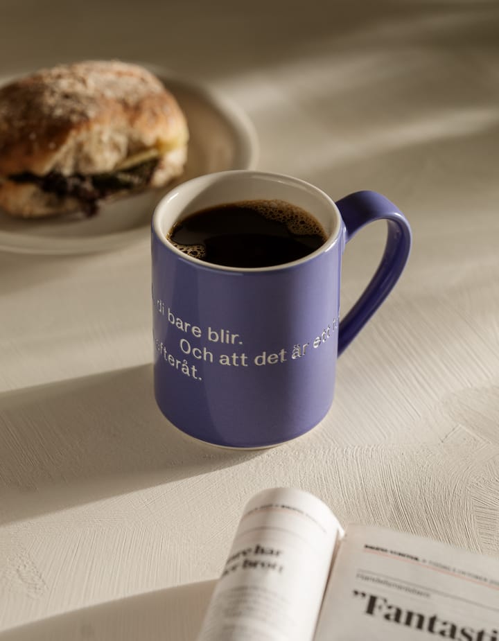 Astrid Lindgren mug, S'not something you plan, blue-swedish Design House Stockholm