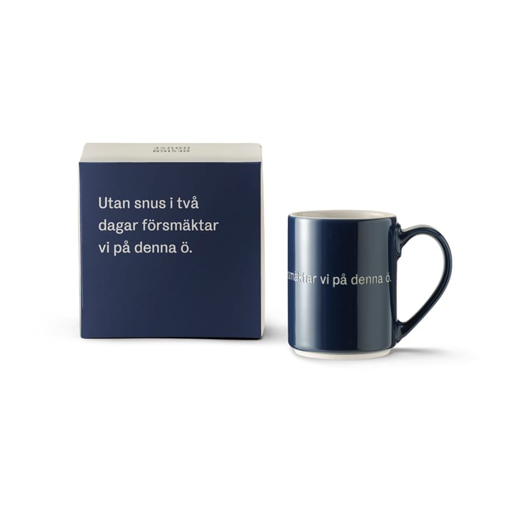 Astrid Lindgren mug Utan snus, Swedish text Design House Stockholm