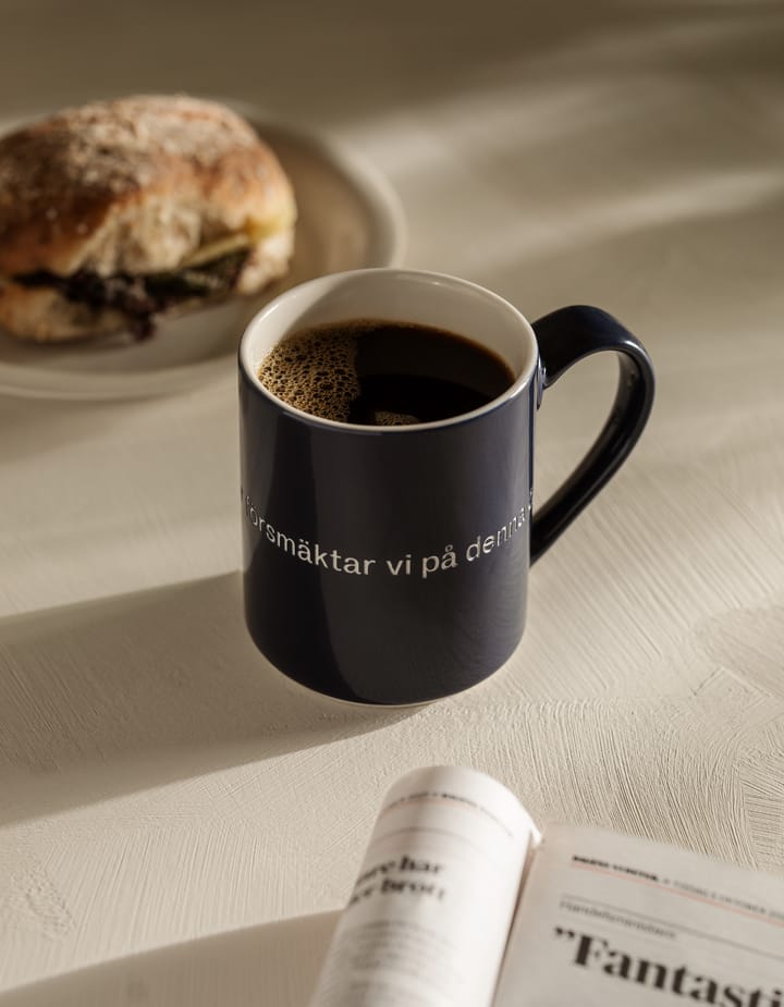 Astrid Lindgren mug Utan snus, Swedish text Design House Stockholm