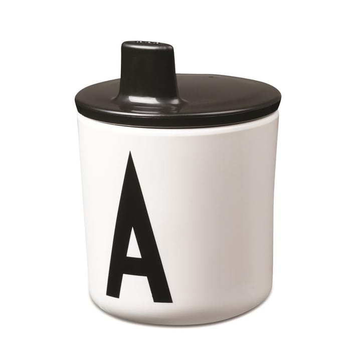 Design Letters beak lid to melamine cup, black Design Letters