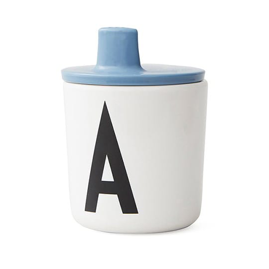 Design Letters beak lid to melamine cup, blue Design Letters