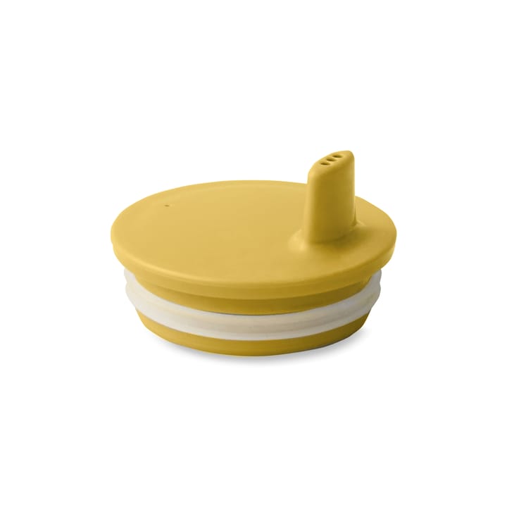 Design Letters beak lid to melamine cup, Mustard Design Letters