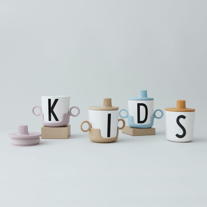 Design Letters beak lid to melamine cup, Mustard Design Letters