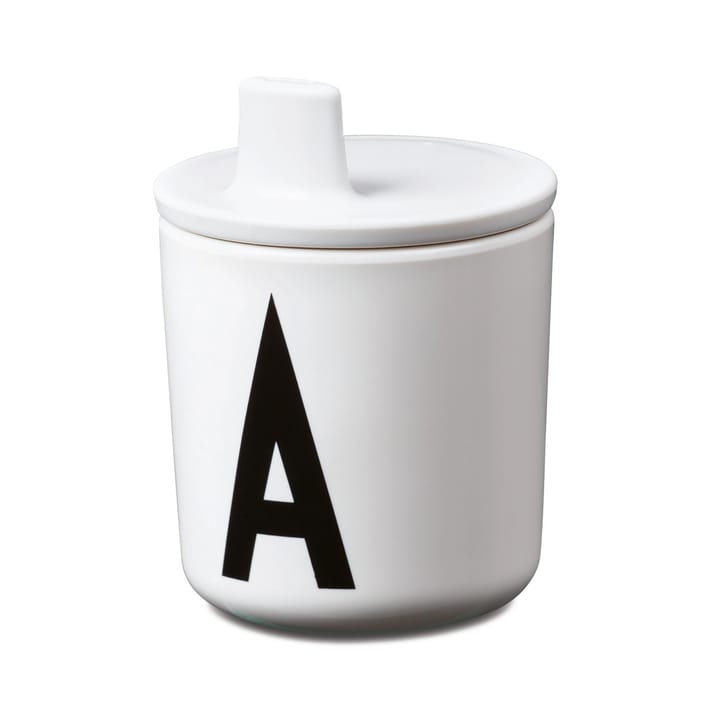 Design Letters beak lid to melamine cup, white Design Letters