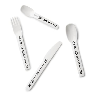 Design Letters children's cutlery melamine - 4 pieces - Design Letters