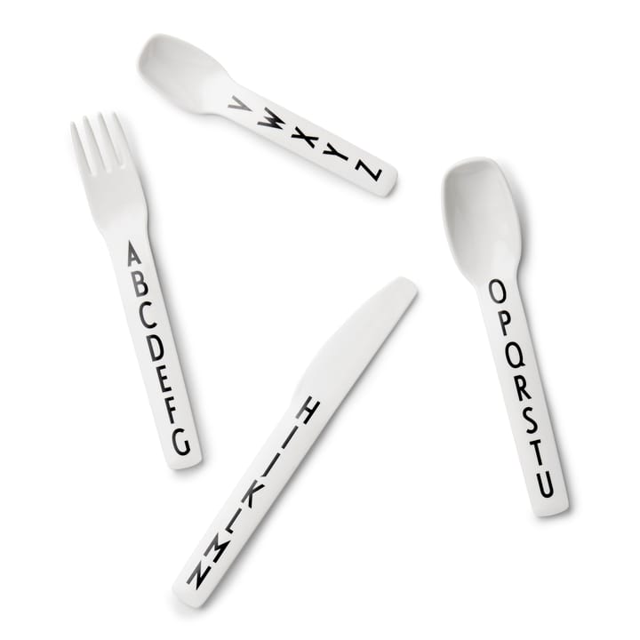 Design Letters children's cutlery melamine, 4 pieces Design Letters