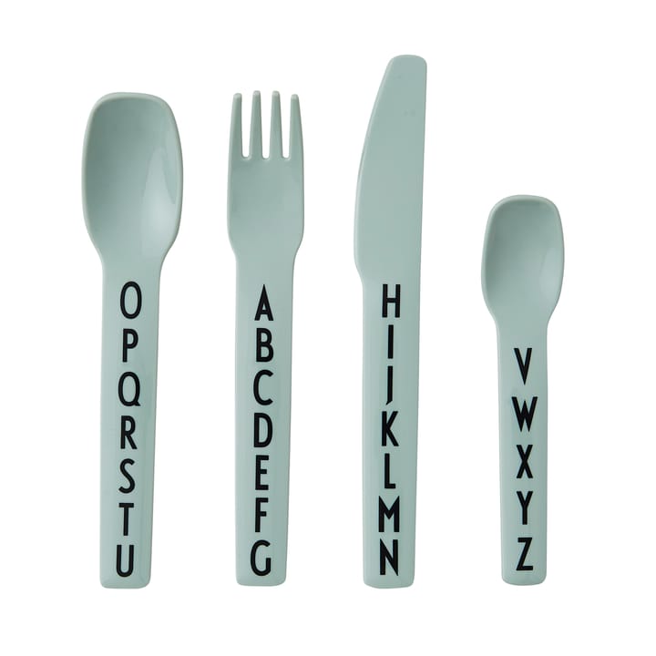 Design Letters children's cutlery melamine, green Design Letters