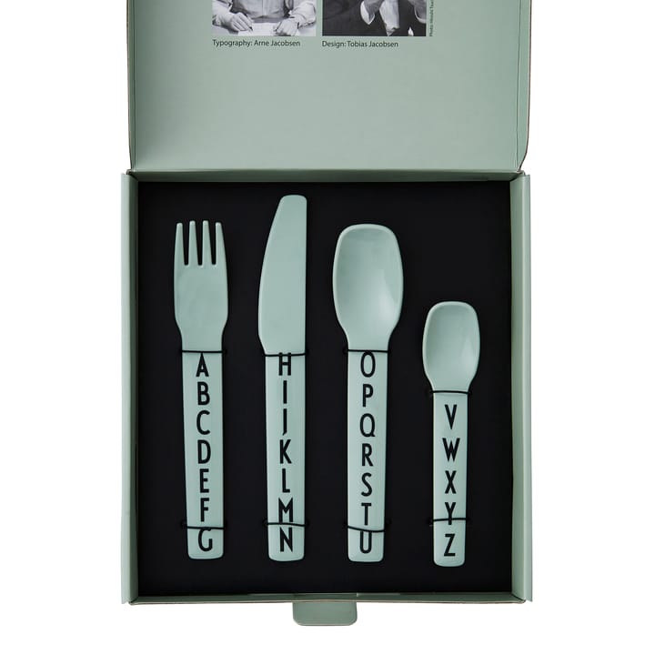 Design Letters children's cutlery melamine, green Design Letters