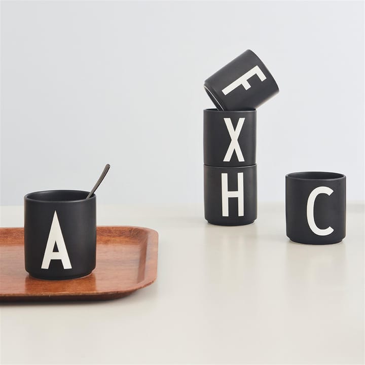 Design Letters cup black, A Design Letters